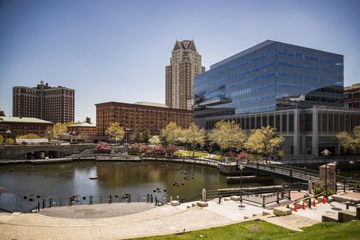 Providence, Rhode Island. City skyline in New England region of the United States.