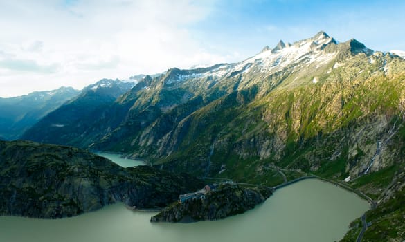 Grimselpass in Bernese Alps connects Bern and Valais