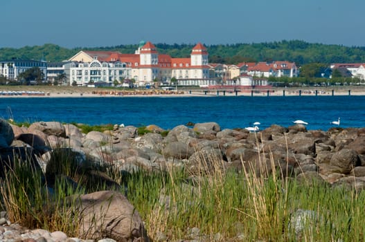 Binz view from the beach, Ruegen, Germany