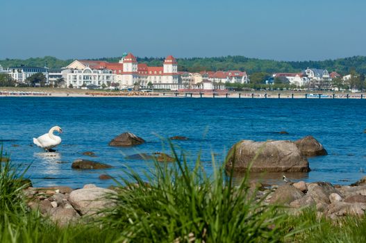 Binz view from the beach, Ruegen, Germany