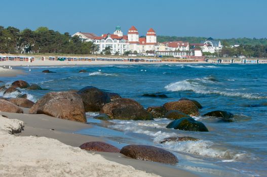 Binz view from the beach, Ruegen, Germany