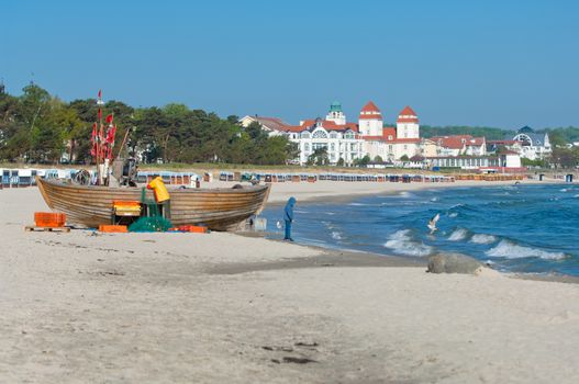 Binz view from the beach, Ruegen, Germany