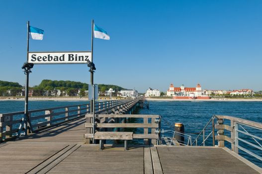 Binz view with Seebruecke, Ruegen, Germany