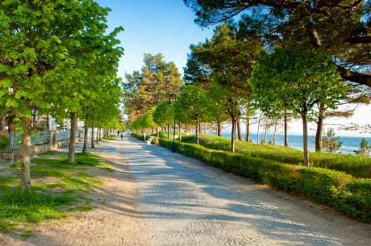 Promenade by the see, Binz, Ruegen, Germany