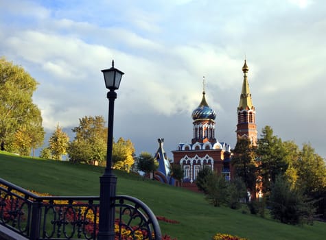 Izhevsk near the St. Michael cathedral, Russia