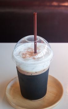 Iced coffee in coffee shop, stock photo