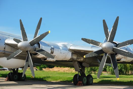 old airplanes on takeoff in Museum park