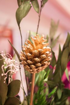 Imitation bouquet of pine cone, stock photo