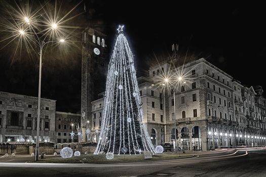 Christmas tree in the square Monte Grappa in Varese