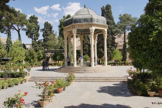 SHIRAZ, IRAN - OCTOBER 7, 2016: Tomb of the famous poet Hafis on October 7, 2016 in Shiraz, Iran, Asia