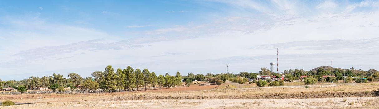 PETRUSBURG, SOUTH AFRICA - DECEMBER 24, 2016: Panorama of Petrusburg, a small town in the Free State Province of South Africa