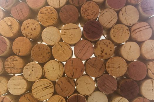 Stack of used wine corks