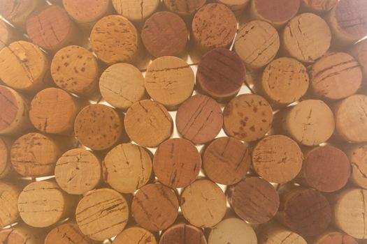 Stack of used wine corks