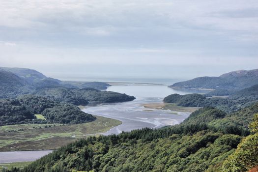 View of the Mawddach Estuary in Wales