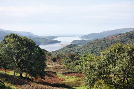 View of the Mawddach Estuary in Wales