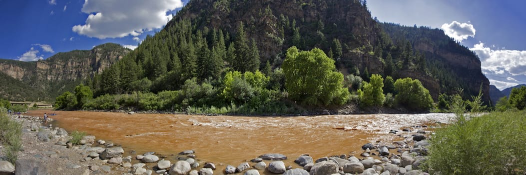 Panoramic of Grizzly Creek, Colorado