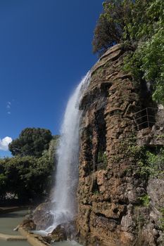 Nice France waterfall on hill top