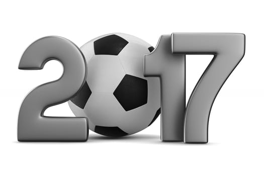 soccer 2017. Isolated 3D image