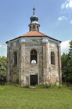 Ruins of the Loretto Chapel in the park, Horsovsky Tyn, Czech republic