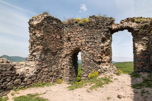 Ruins of the Kostalov Castle on Kostalov Hill, Czech republic.
Kostalov ruins are of the ruins of the castle fortified type from the 14th century about 2 km north of Trebenice. It stands at the top Kostalov hill (481 m above sea level), which belongs to the western half of the Central Bohemian Highlands.