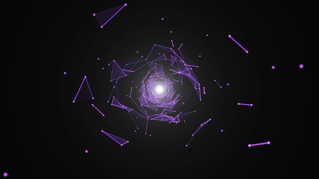 Abstract background with beautiful rotating triangles and flares.