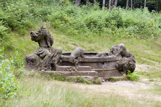 The Bethlehem of Braun or Kusk Forest Sculptures is a complex of Baroque statues and relieves carved by famous sculptor Matthias Bernard Braun directly in sandstone rocks in the forest near complex Kuks Hospital in Northern Bohemia, Czech Republic. Part of the sculptures in the New Forest is ranked the best works of Czech Baroque sculpture. Since 2002, the area is protected as a National Historic Landmark and were listed in the 2000 World Monuments Watch by the World Monuments Fund.