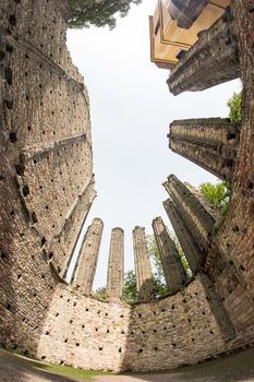 Unfinished Gothic cathedral of Our Lady founded in the 12 th century in the village Panensky Tynec, Czech republic. A magical place full of natural healing Energia.