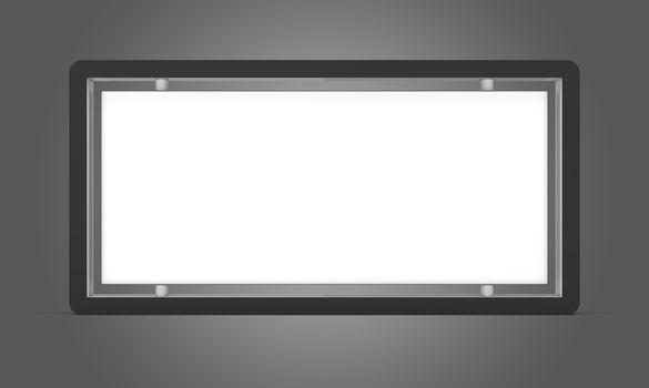 Lightbox On gradient gray Background. 3D rendering. Business template