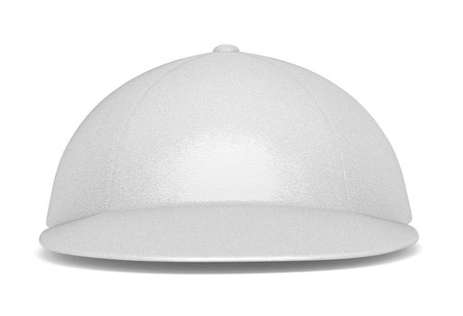 Front View of White Hat. Isolated on White Background. 3D illustration