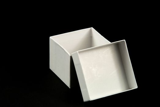 pictures of a square and white cardboard box