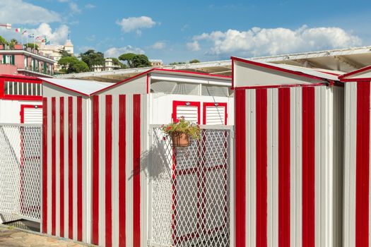 Changing Booths at the beach in Santa Margherita Ligure