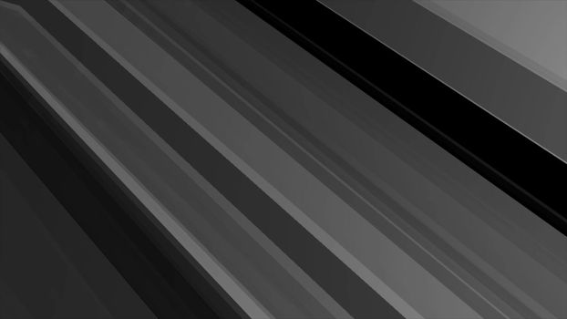 Abstract transparent stripes. Technology background. 3D rendered