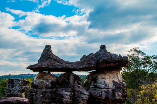 stone mountain phu pha thoep National Park,Mukdahan Province,Thailand