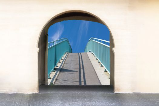 Archway, gateway from a historic homestead.