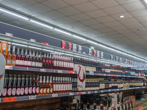 Supermarket wine area