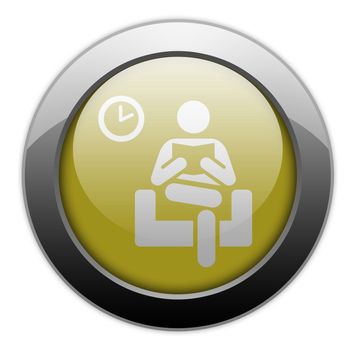 Icon, Button, Pictogram with Waiting Room symbol