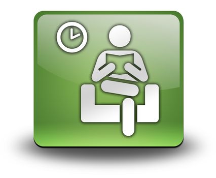 Icon, Button, Pictogram with Waiting Room symbol