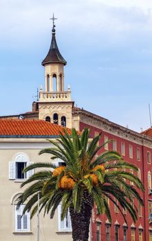 Saint Franje, Francis, church near the old Market Square, Split by day, Croatia