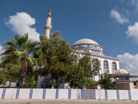 Mosque on sunny summer day