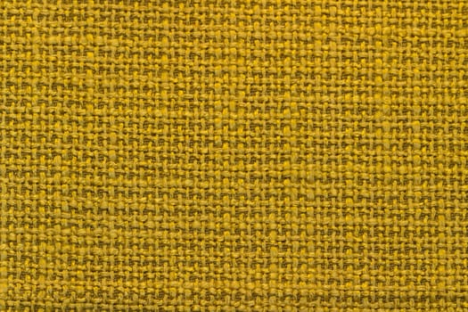 Rustic canvas fabric texture in yellow color. Square shape