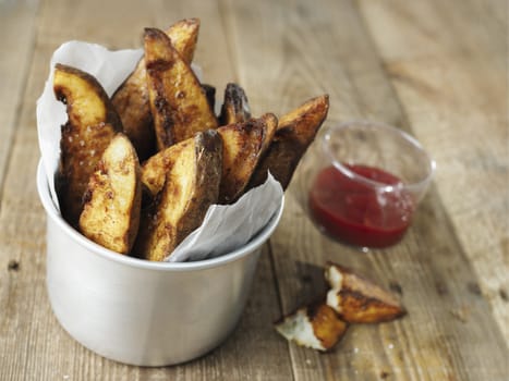 close up of rustic english potato chips