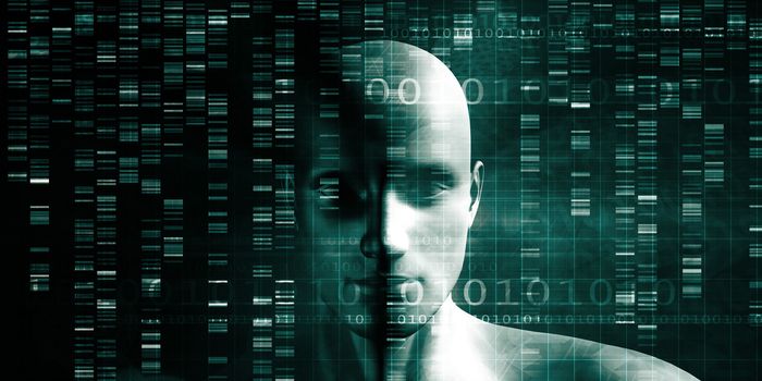 DNA Chemistry Technology and Genome Sequencing Concept