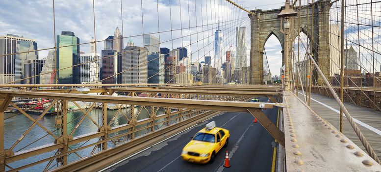 Brooklyn Bridge in New York City.