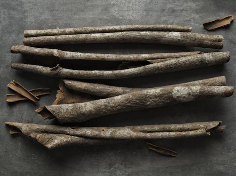 close up of rustic cinnamon bark