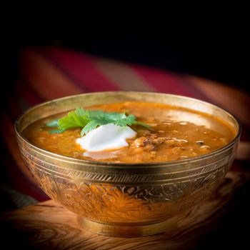 Daal, or dal, is an indian dish commonly made with lentils, split peas and tumeric.
