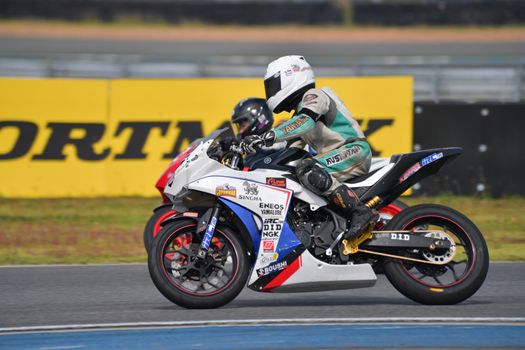 BURIRAM - DECEMBER 4 : Wisuwat Sukkasem #2 in Yamaha R3 Thailand Challenge Cup in Asia Road Racing Championship 2016 at Chang International Racing Circuit on December 4, 2016, Buriram, Thailand.