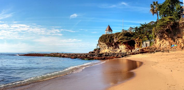 gazebo above Fishermans Cove in Laguna Beach, California.