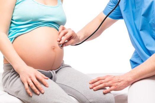 examination of a pregnant woman obstetrician-gynecologist