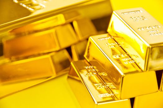 Gold bars background, Financial, business investment concept