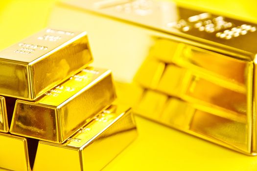 Gold bars background, Financial, business investment concept